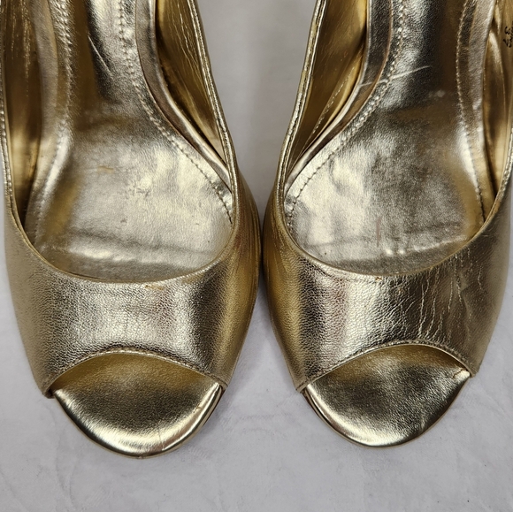 Women's Gold Slingback HighHeels - Picture 5 of 12